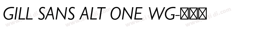 GILL SANS ALT ONE WG字体转换